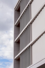 Obraz premium Modern architecture building exterior design with nice patterns, windows, close up details. High quality picture for download