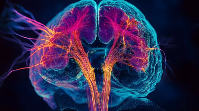 26. "Hologram of the human optic nerve connecting to the brain
