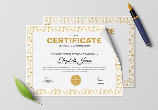 Certificate Of Achievement Layout