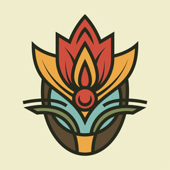 Obraz premium Art Deco Flower 15