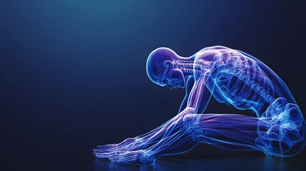 80. "Visual representation of a human body with severe chronic fatigue syndrome