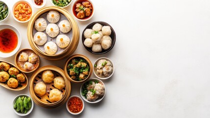 Classic Dim Sum Assortment with Space for Text