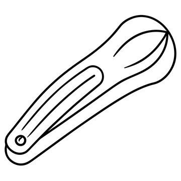 recommend clip art: hair clips outline coloring book page line art illustration digital drawing