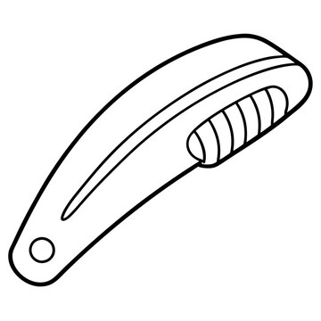 black and white utility knife clip art preview