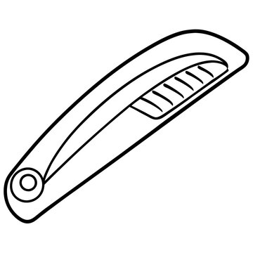 recommend clip art: hair clips outline coloring book page line art illustration digital drawing