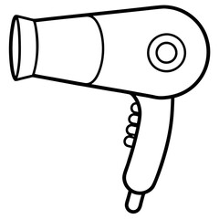 Obraz premium hairdryer outline coloring book page line art illustration digital drawing