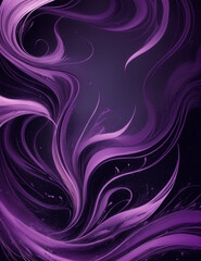 abstract purple background with swirls - abstract dark purple waves background - Generative AI
