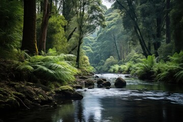 Naklejka premium Landscape forest vegetation outdoors.