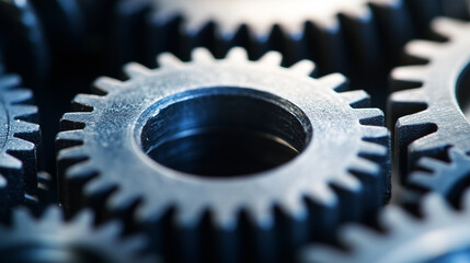 Metalic gears |  cogs | machinery | mechanical | engineering | industrial | clock