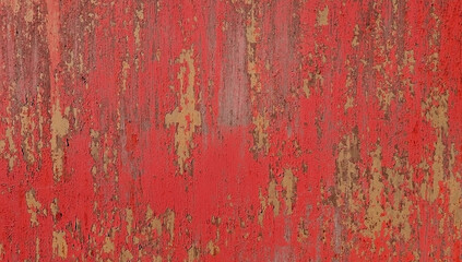 Peeling paint on an old wall. Grunge background for design.Selective focus
