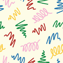 Scribble Vector Seamless Pattern illustration for Print, Wallpaper, Decoration.