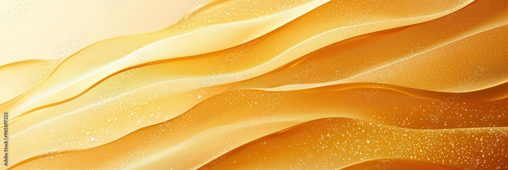 Aufkleber curves of soft golden waves undulate across a bright surface, creating a tranquil atmosphere that re