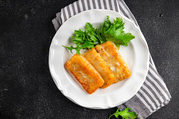 fish stick food fish in batter fresh meal snack on the table copy space food background rustic