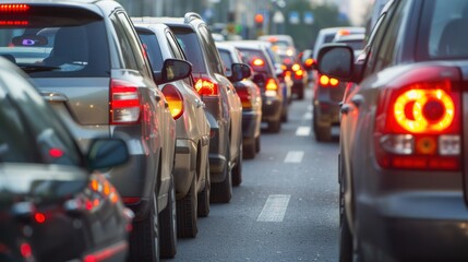 Traffic accident during rush hour, causing a major traffic jam