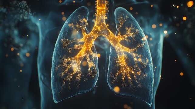 23. "Visual of the effects of cystic fibrosis on the lungs