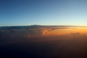 sunset in the sky