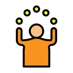 Street Performer Vector Filled Icon Design