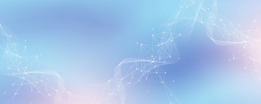 Global network connection banner design template. Header social network communication in the global business concept. Big data visualization. Internet technology