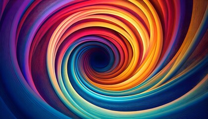 Obraz premium dynamic abstract colorful spiral background with twirls from opposite colors