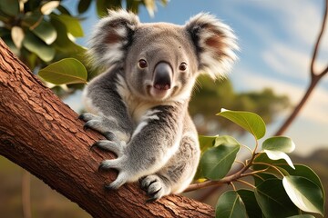 Fototapeta premium Amazing And Close Up Image Of Koala On The Tree.