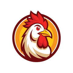 Chicken mascot logo icon vector design