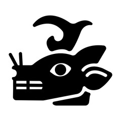 A solid style icon of mazatli