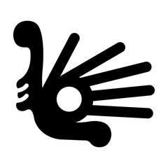 A glyph icon of native culture symbol 