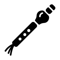 A solid icon of gourd rattle 