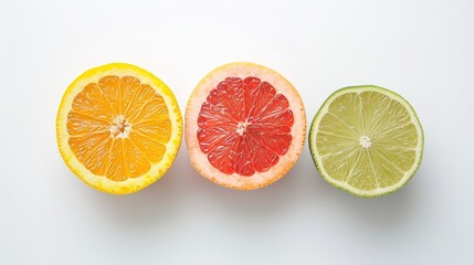 The visual appeal of a fruit lying on a clean and pure white background. This fruit exhibits its natural color and unique texture. The fruit and white background make the fruit stand out.
