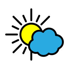 Sunny Perspective Vector Filled Icon Design