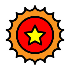 Sunlit Achievements Vector Filled Icon Design