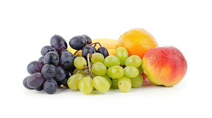 The visual appeal of a fruit lying on a clean and pure white background. This fruit exhibits its natural color and unique texture. The fruit and white background make the fruit stand out.