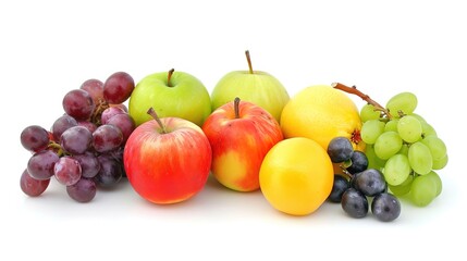 The visual appeal of a fruit lying on a clean and pure white background. This fruit exhibits its natural color and unique texture. The fruit and white background make the fruit stand out.