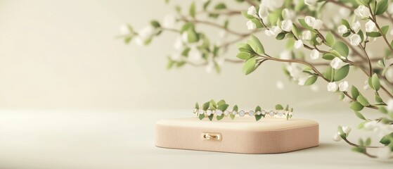 Elegant jewelry box with floral accents, perfect for showcasing precious items and enhancing any decor with a touch of sophistication.