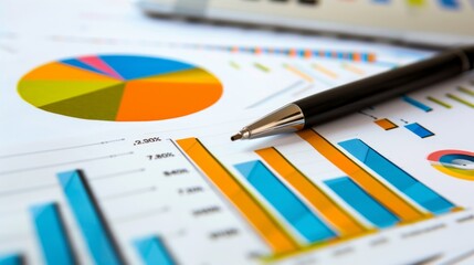 Fototapeta premium Financial Growth Analysis A detailed analysis of a growing finance graph