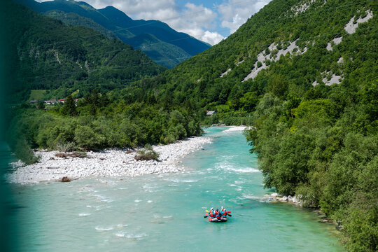 Extreme sport and adventure in Sova river, Slovenia