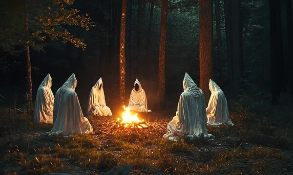 Creepy devil worshiper