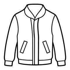 jacket outline coloring book page line art illustration digital drawing