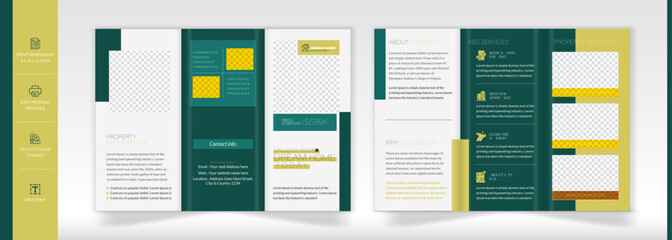 Real estate minimalist trifold brochure design