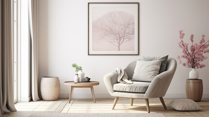 Fototapeta premium light beige bedroom