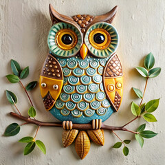 whimsical ceramic owl wall hanging adds charm to r
