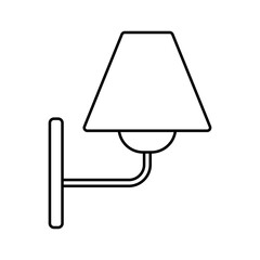 Wall sconce line icon editable stroke vector object isolated