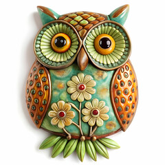 whimsical ceramic owl wall hanging adds charm to r
