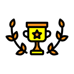 Golden Triumph Vector Filled Icon Design