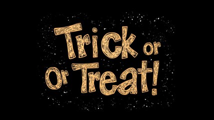 Trick or Treat Halloween Grunge Text Design