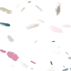 Isolated colourful abstract brushstroke pattern with pastel accents