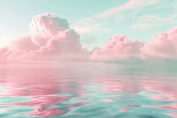 Aesthetic pastel ocean background cloud water outdoors.