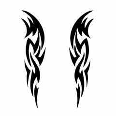 illustration vector graphic of tribal art abstract design tattoo elements
