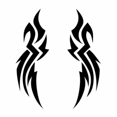 illustration vector graphic of tribal art abstract design tattoo elements