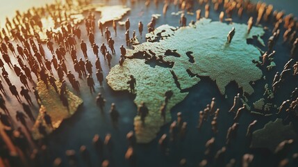 Global Population Explosion and the Pressing Challenges of Overpopulation, Climate Change, and Resource Depletion: A 3D Visualization of Humanity's Impact on the Planet